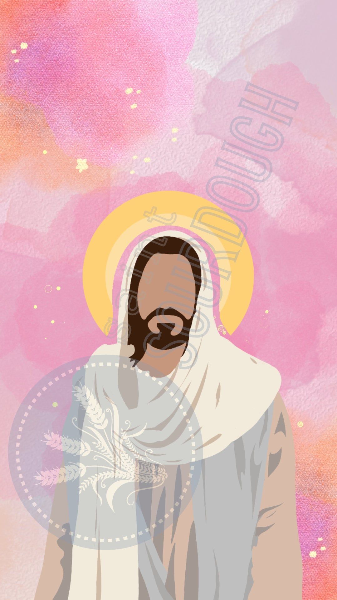 1080x1920 Jesus Phone Wallpaper Christian Minimalist Digital Download Pink Pastel Girly Feminine