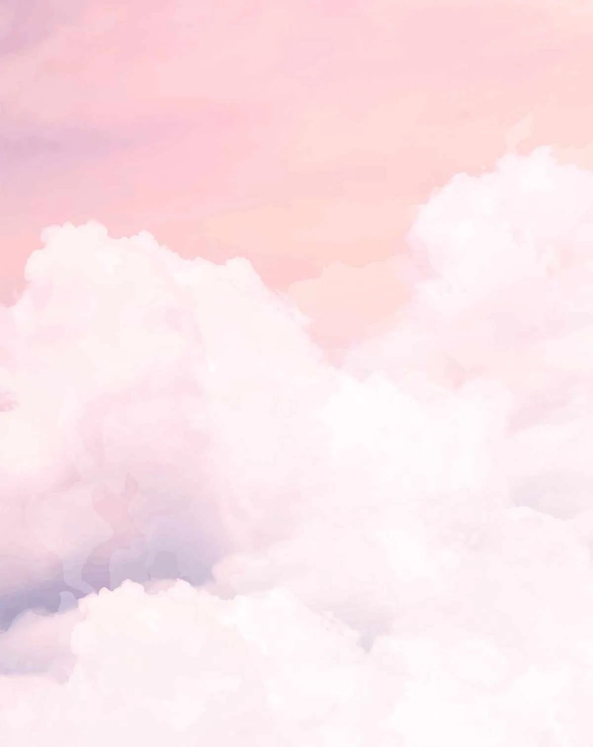 1200x1512 SHOP Sunset Skies Pink Clouds Girls Bedroom Nursery Wallpaper Mural