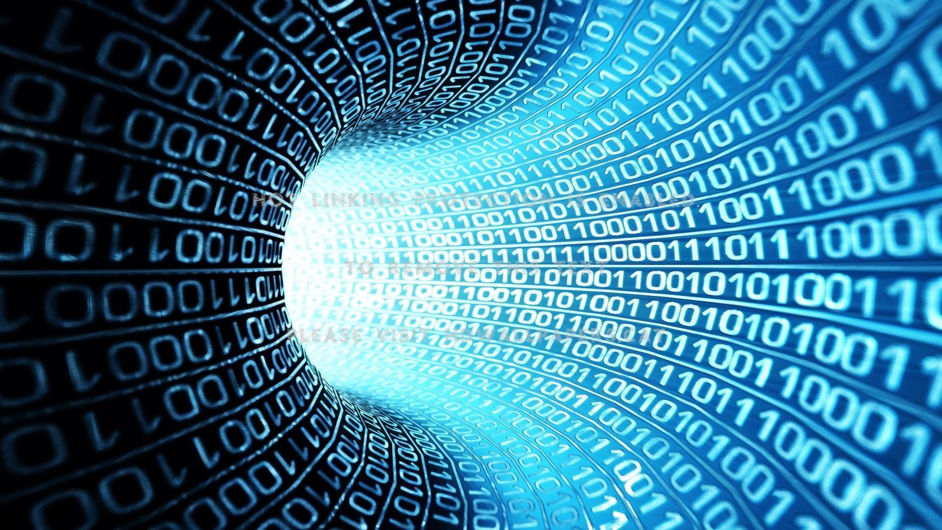 1920x1080 information flow 3D abstract binary and cg