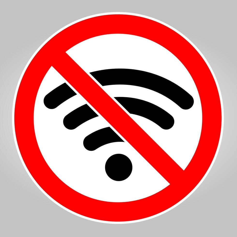 980x980 No Wifi Area Sing Isolate On White Background, Vector Illustration