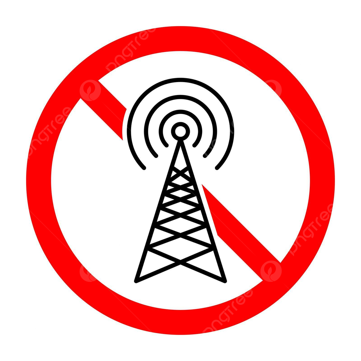 1200x1200 Prohibited Wifi Signal Vector Illustration Of Antenna Ban Icon With No Signal Vector, Restricted, Broadcast, Wi Fi Illustration Background And Wallpaper For Free Download