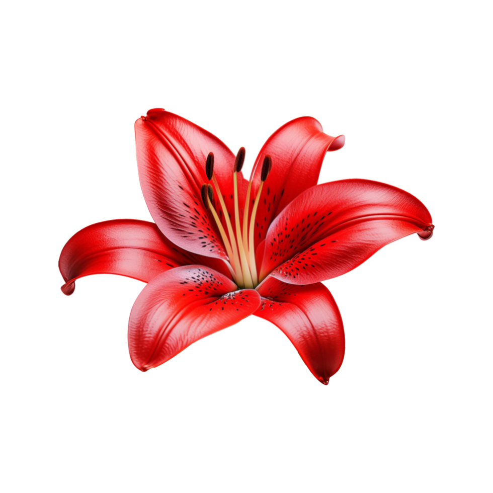 980x980 Beautiful red lily flower on transparent background 55821847 PNG
