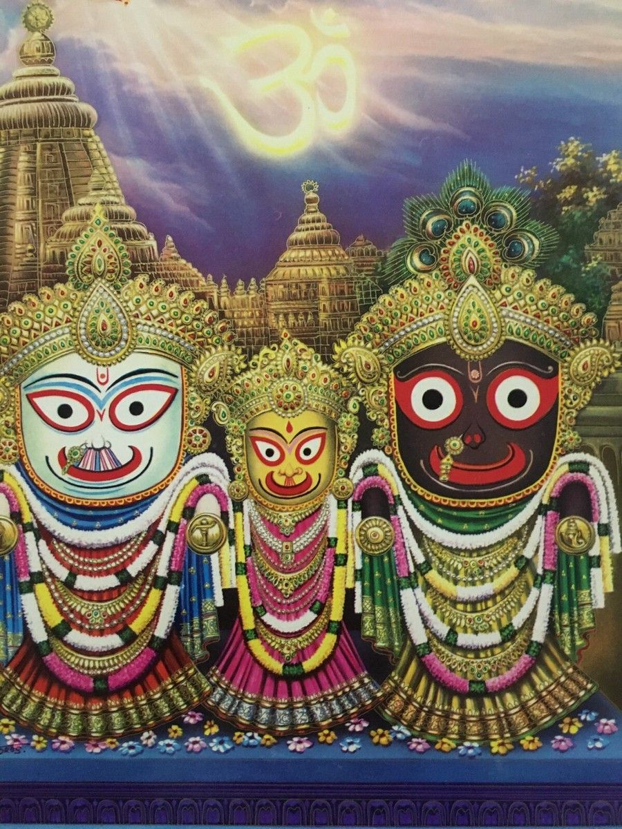900x1200 India Calendar Art Print LORD JAGANNATH PURI TEMPLE 15in x 16in
