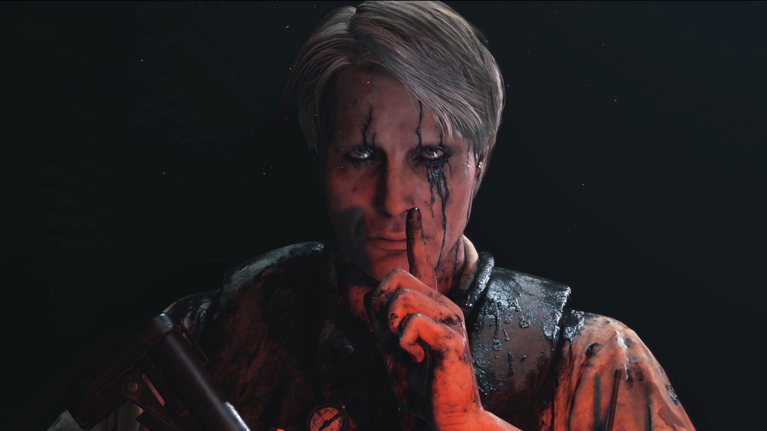 2560x1440 Wallpaper Death Stranding, 4k, screenshot, Mads Mikkelsen, Hideo