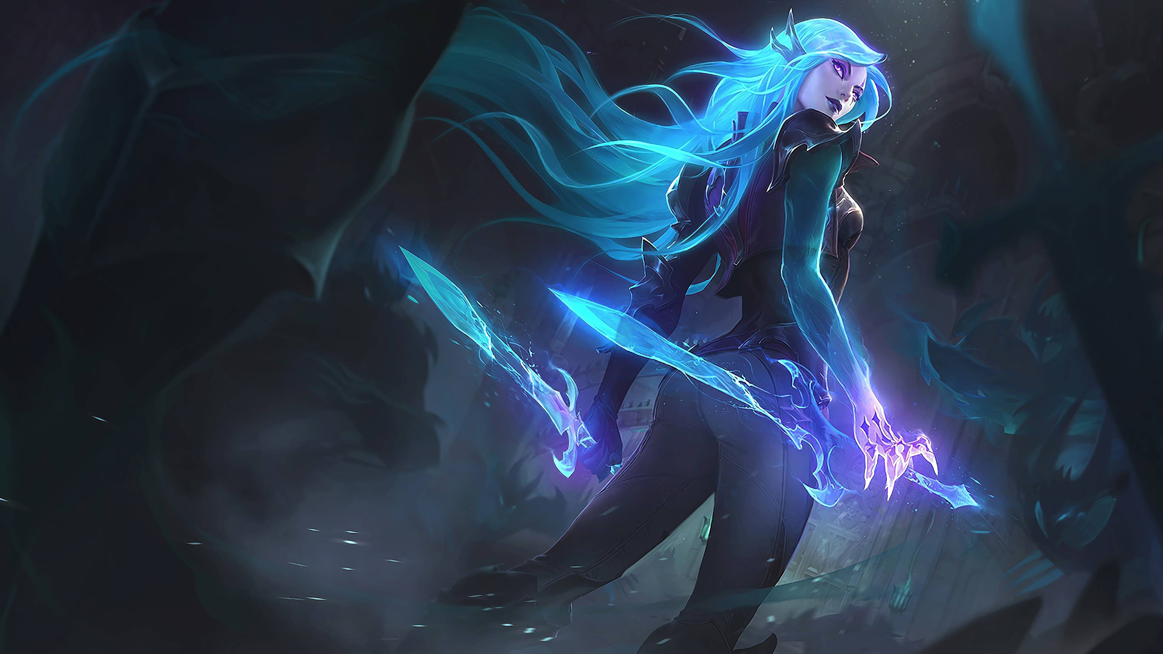3840x2160 Death Sworn Katarina LoL Splash Art League of Legends 4K