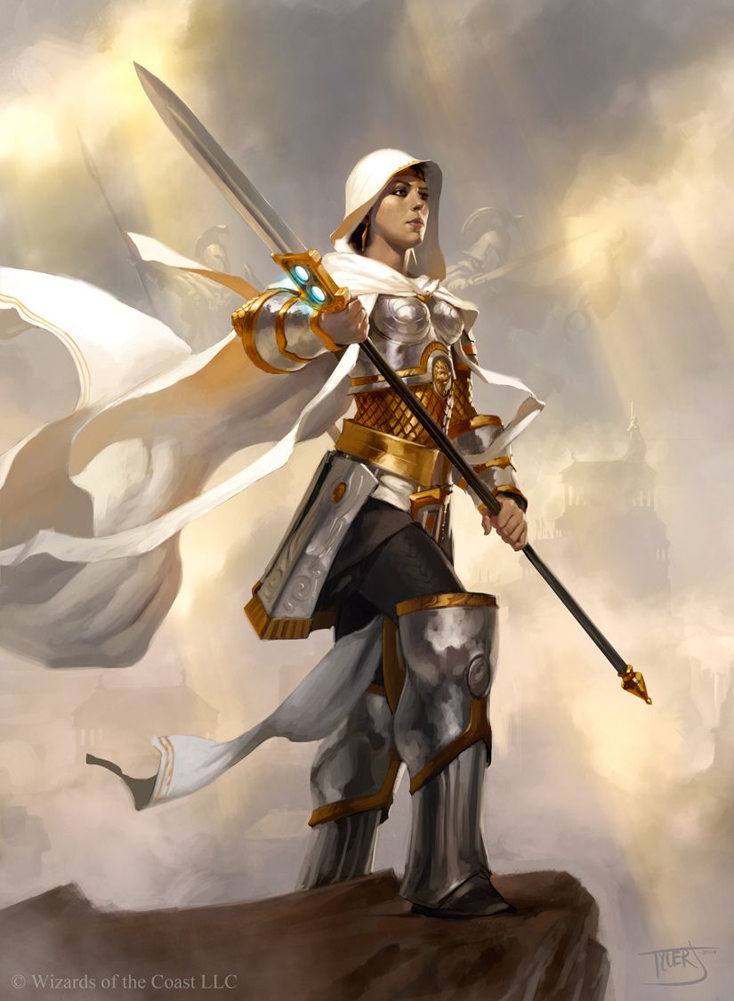 825x1125 Elspeth, Sun's Champion (Elspeth vs. Kiora) MtG Art from Elspeth vs. Kiora Set by Tyler Jacobson of Magic: the Gathering