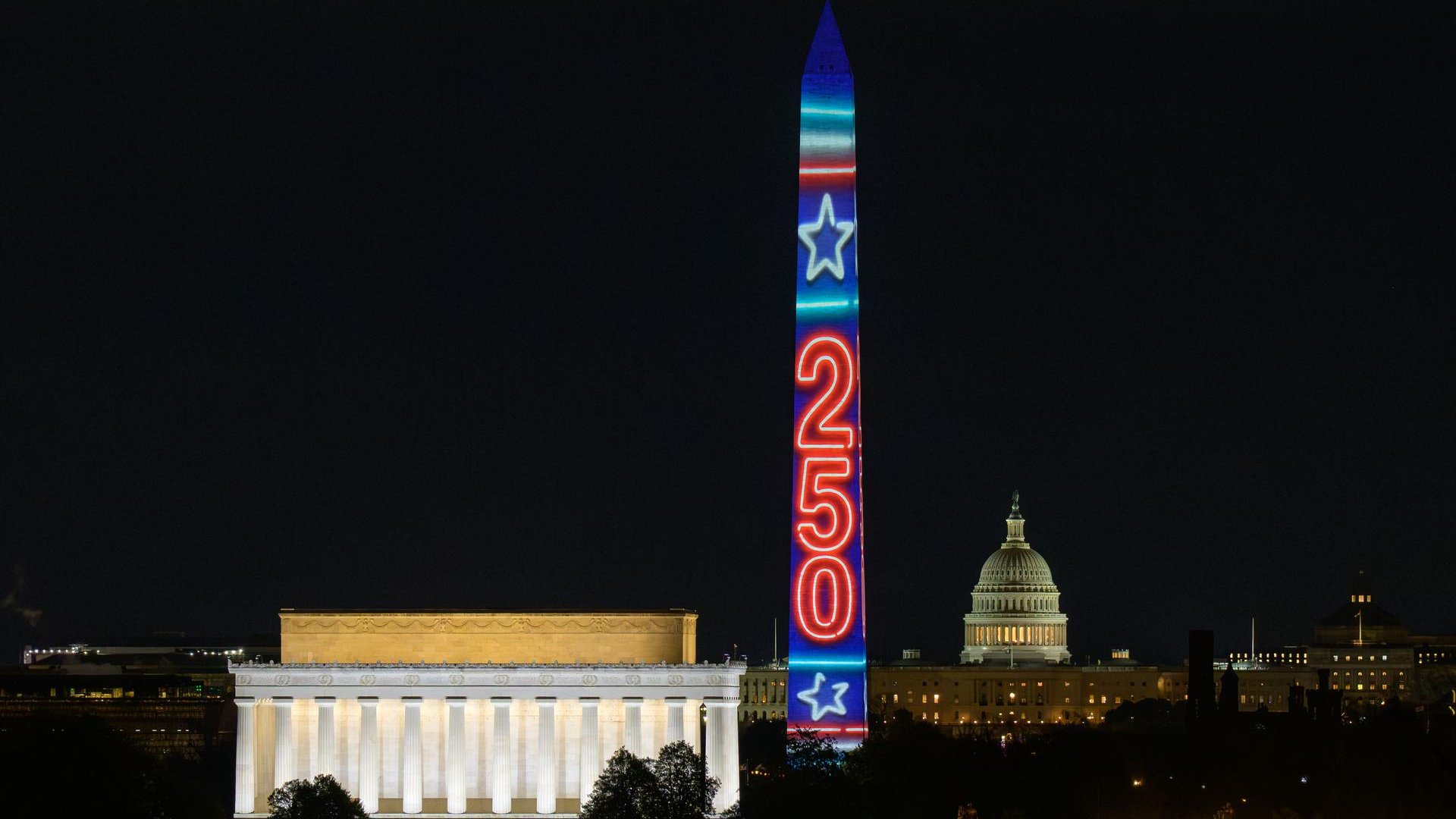 1920x1080 America's 250th lights up Washington Monument photo of the day for Jan. 2026