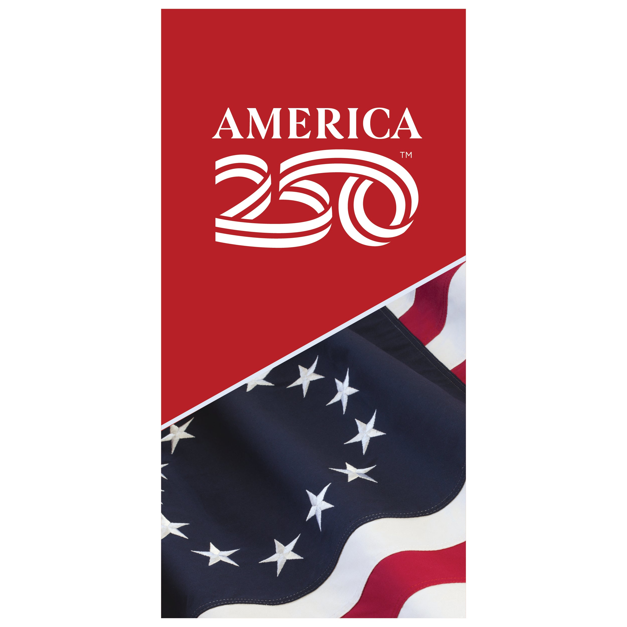 2500x2500 D789 Officially Licensed America250 Waving Flag Banner