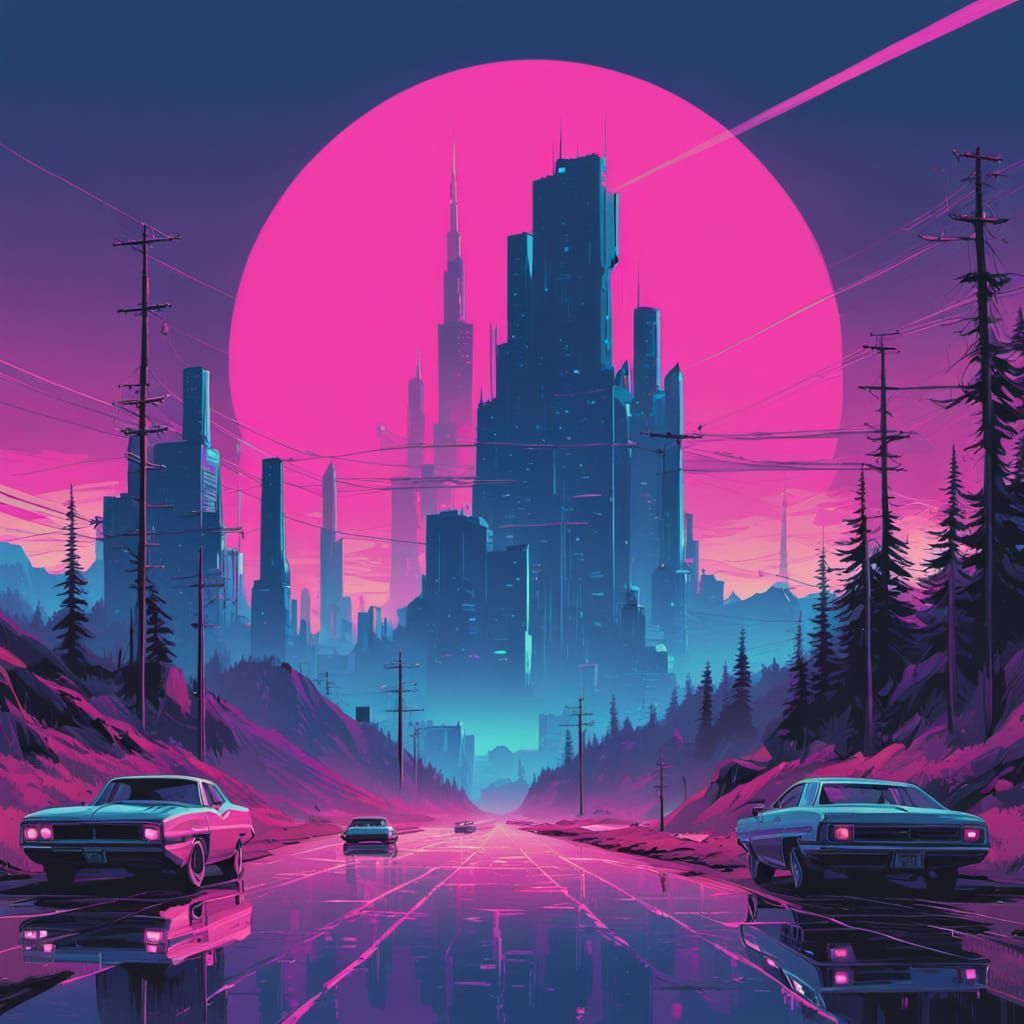 1024x1024 Vaporwave Dreamcore Wallpaper: Nostalgic Futuristi