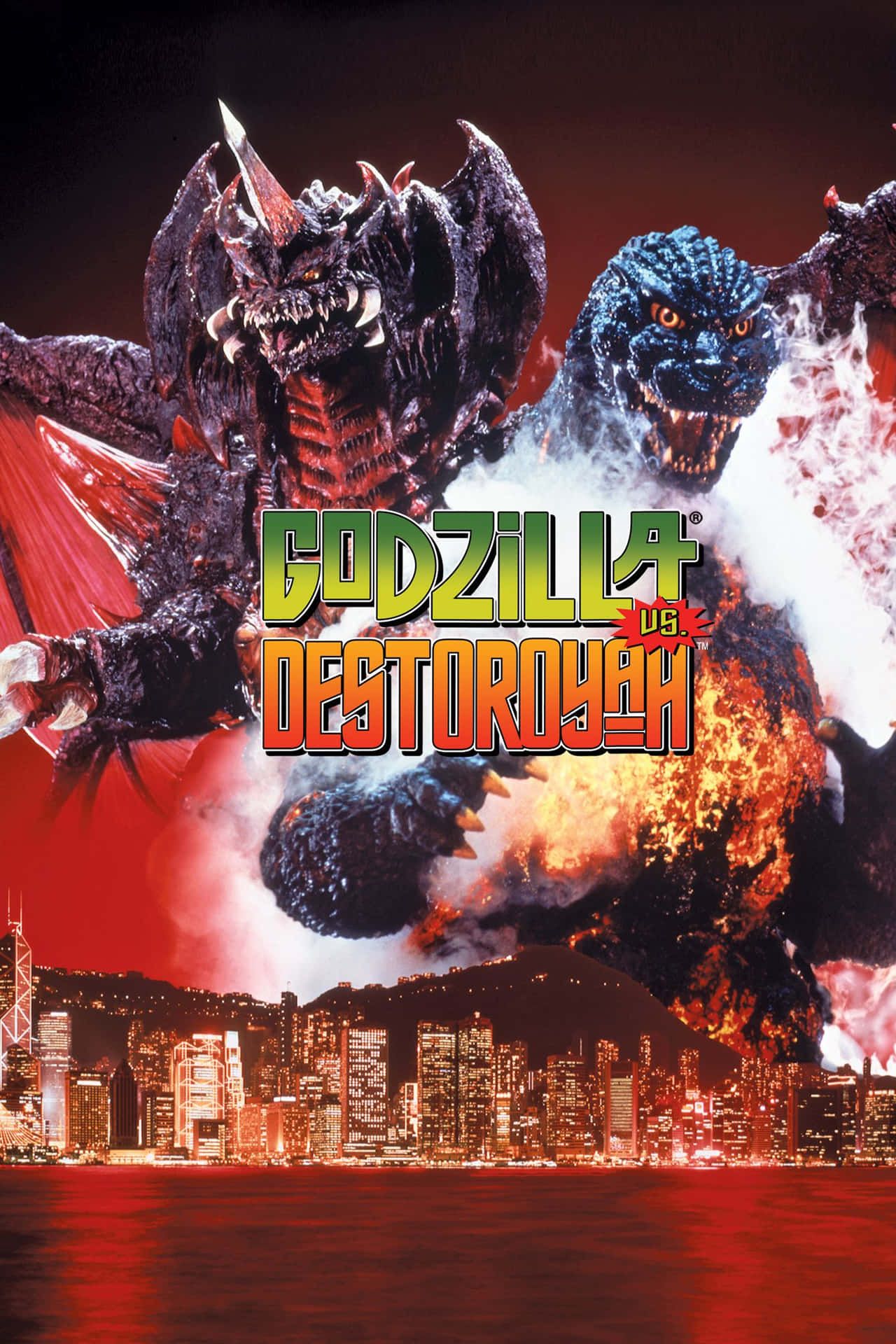 1280x1920 Download Godzilla and Destoroyah Epic Battle Scene Wallpaper