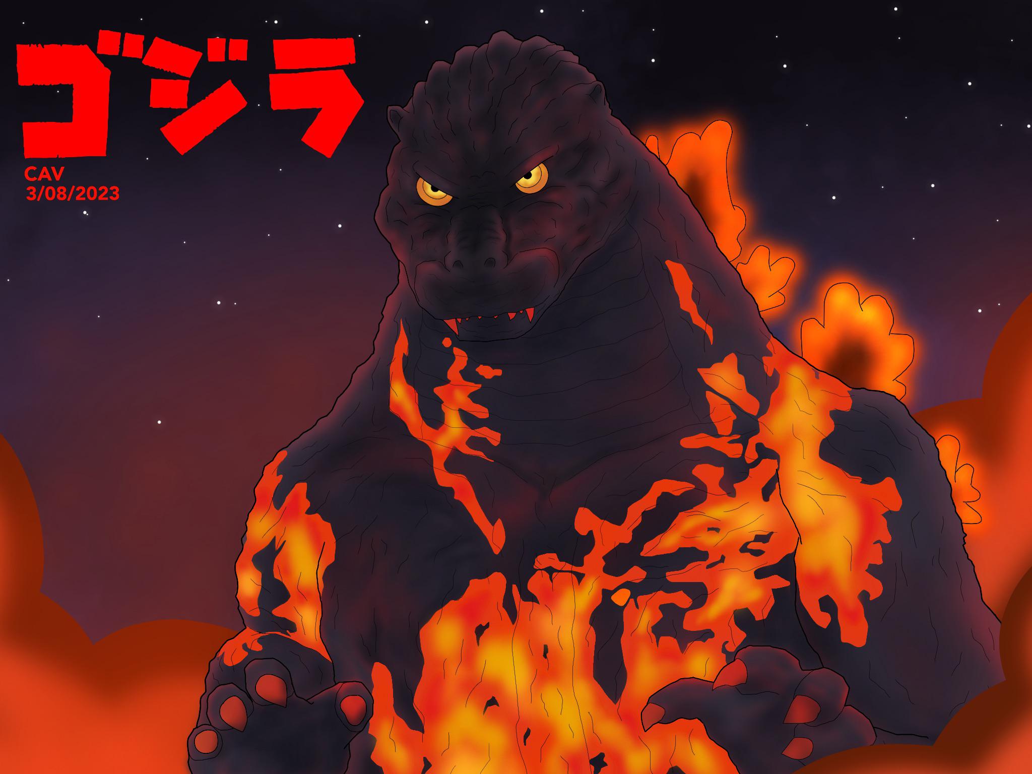 2048x1536 Burning Godzilla
