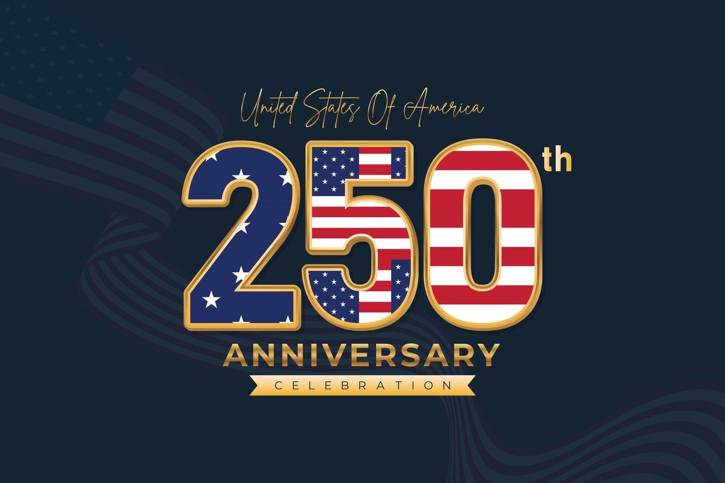 1470x980 American Luxury 250 Anniversary Gold Banner. USA Dark Elegant Patriotic Background