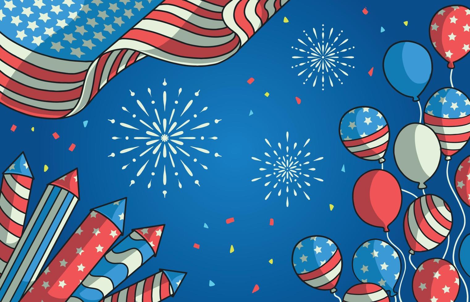 1522x980 American 4th July Celebration Concept