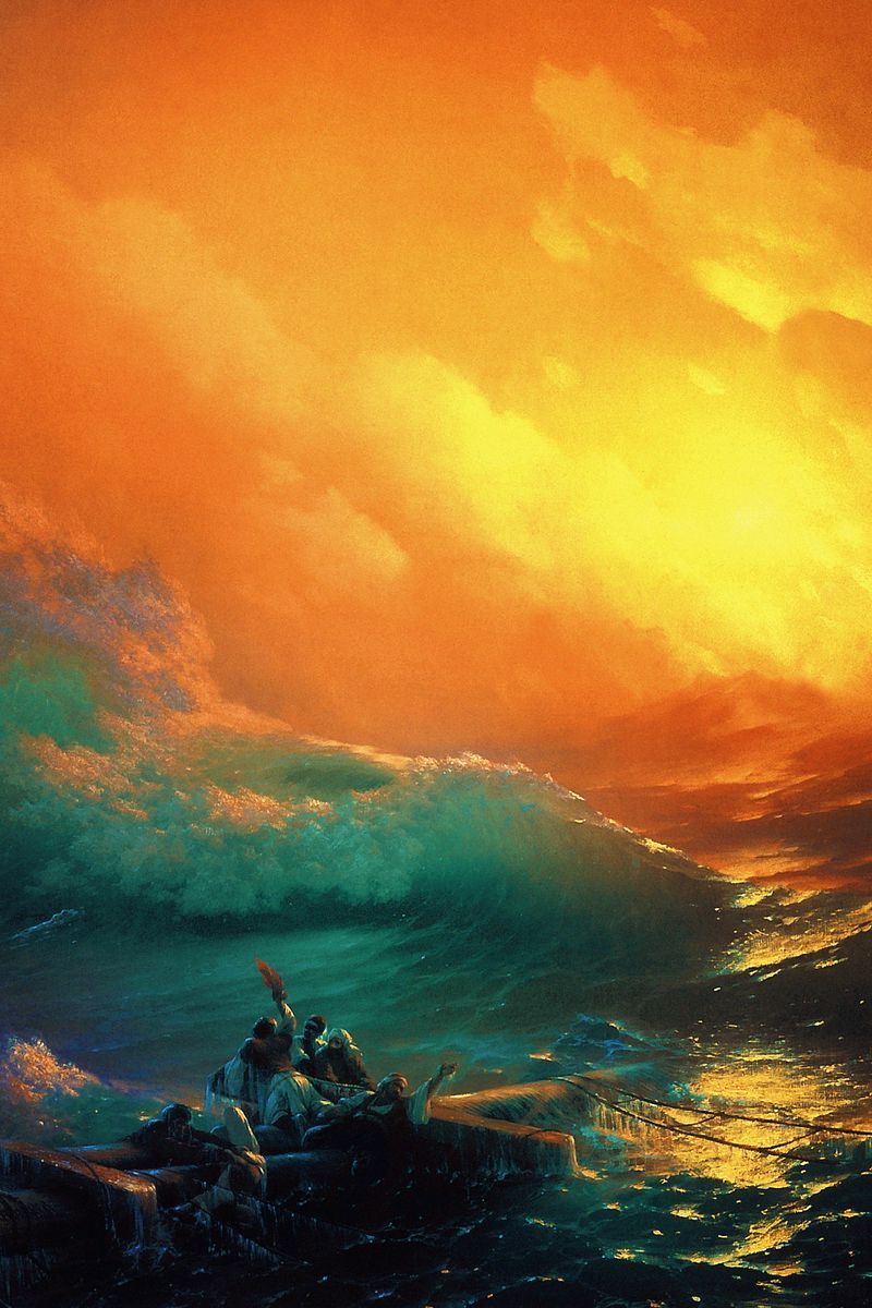 800x1200 Download Wallpaper 800x1200 Ninth Wave, Aivazovsky, Oil, Canvas, Storm, Waves Iphone 4s 4 For Parallax HD Background