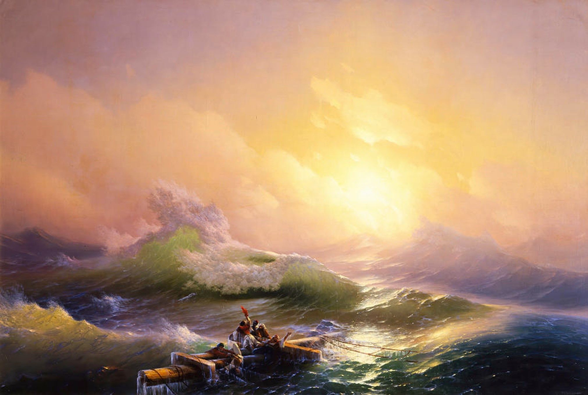 2022x1358 The Ninth Wave (Ivan Aivazovsky) Wallpaper