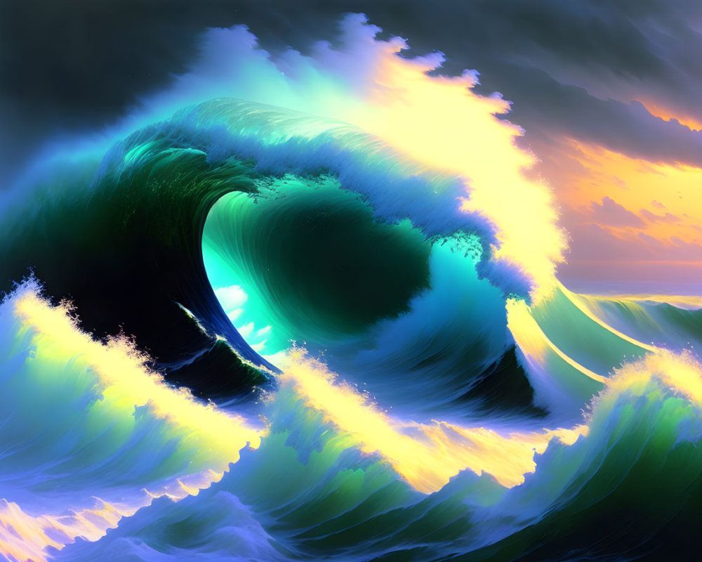 1000x800 image of The Ninth Wave is one of the most famous paintings by the Russian marine painter Ivan Aivazovsky. Deep Dream Generator