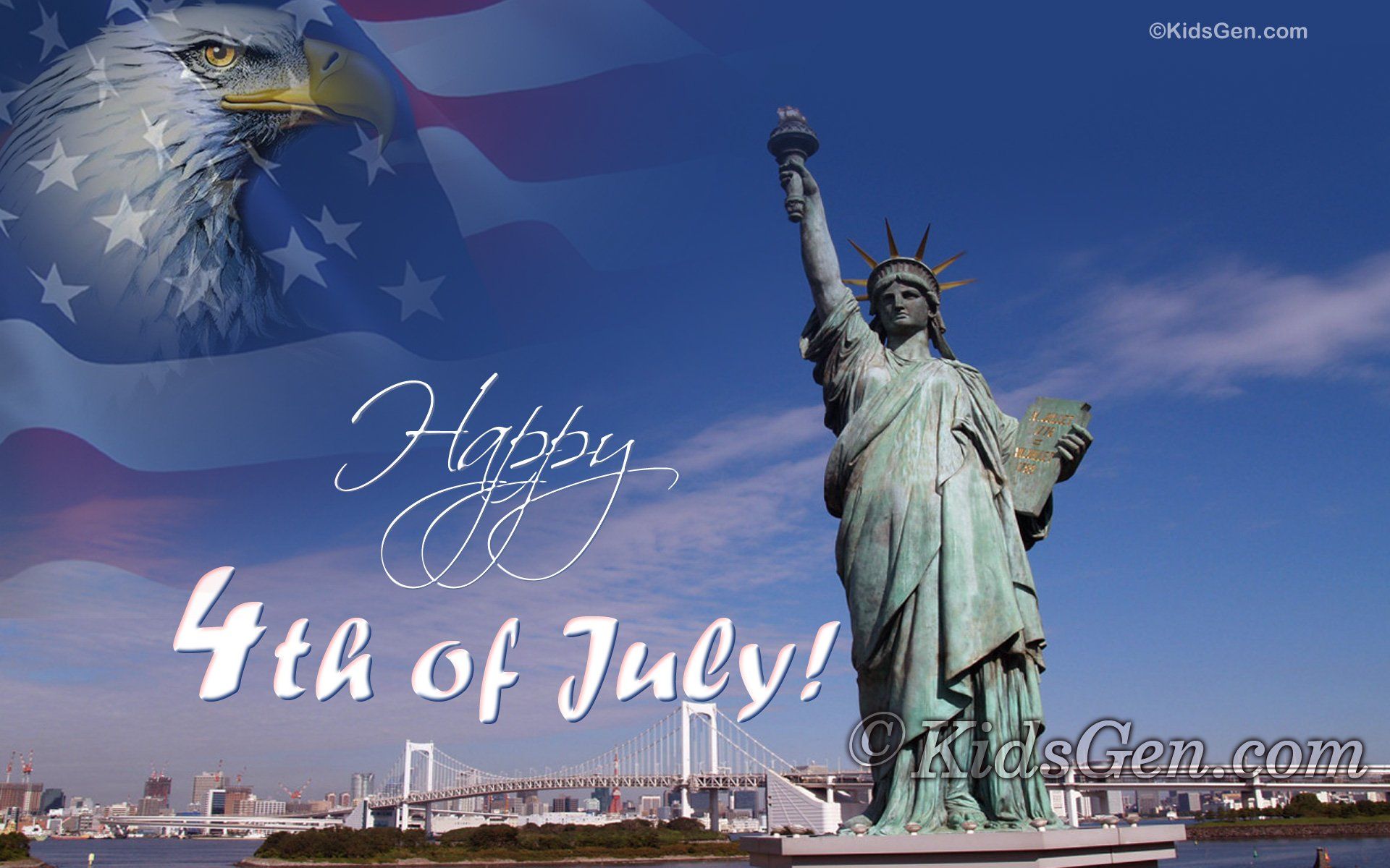 1920x1200 4th, July, Independence, Day, Usa, America, United, States, Holiday, Flag, Poster, Statue, Liberty Wallpaper HD / Desktop and Mobile Background