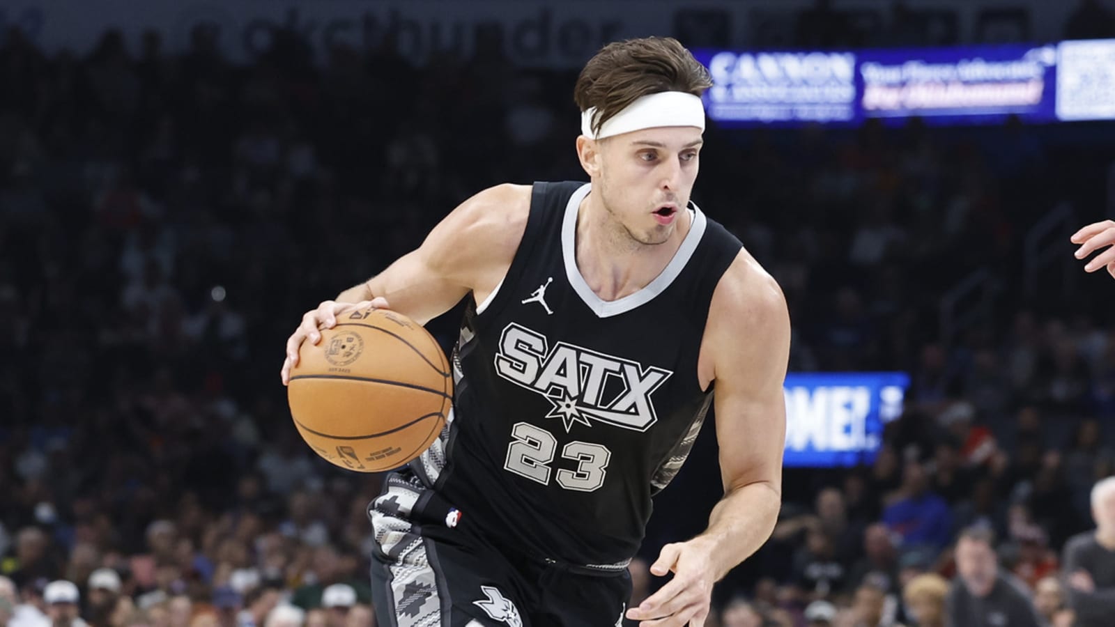 1600x900 NBA fines Spurs' Zach Collins for 'obscene gesture'