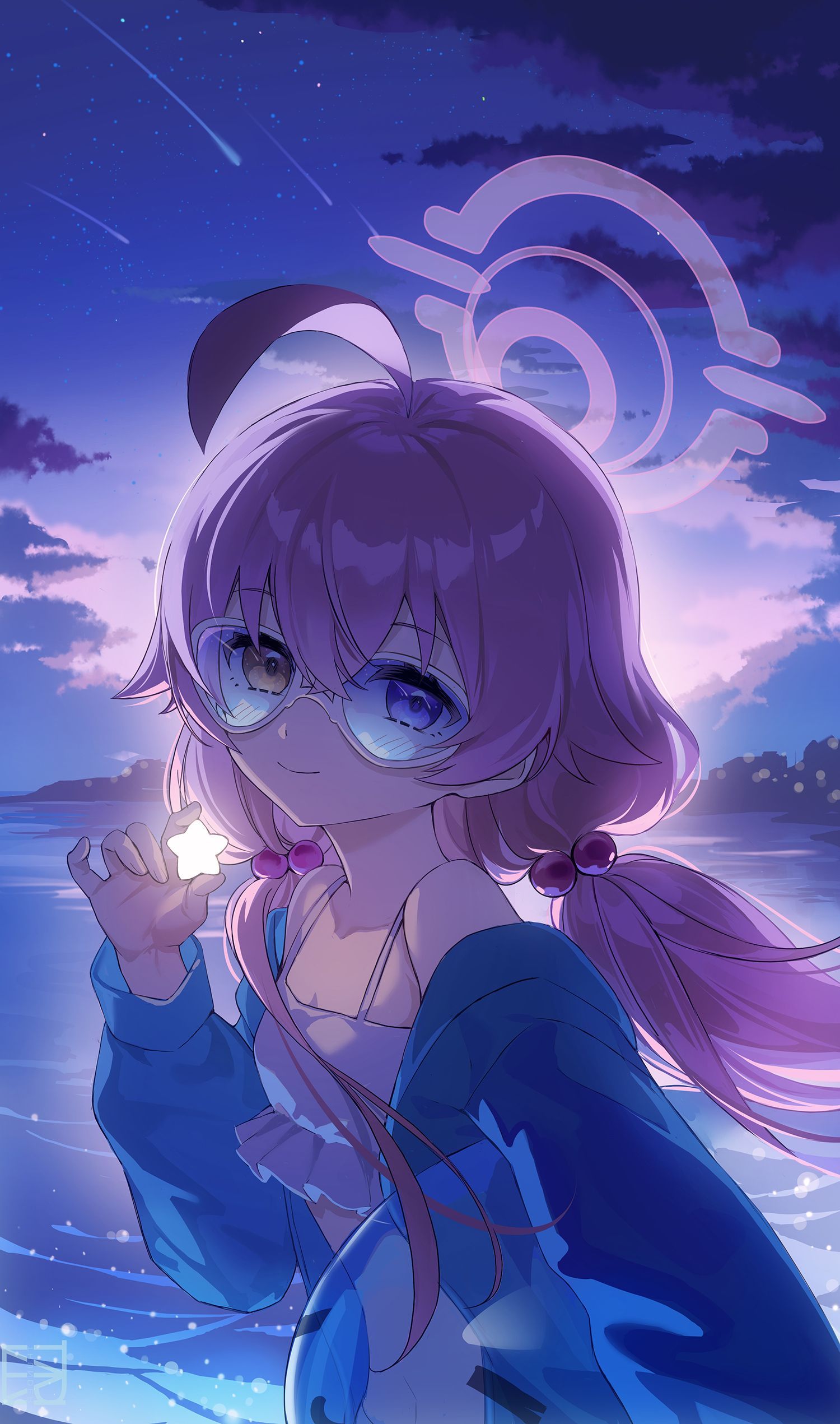 1500x2541 ide Hoshino Blue Archive di 2026. gambar kawaii, karakter anime, seni anime