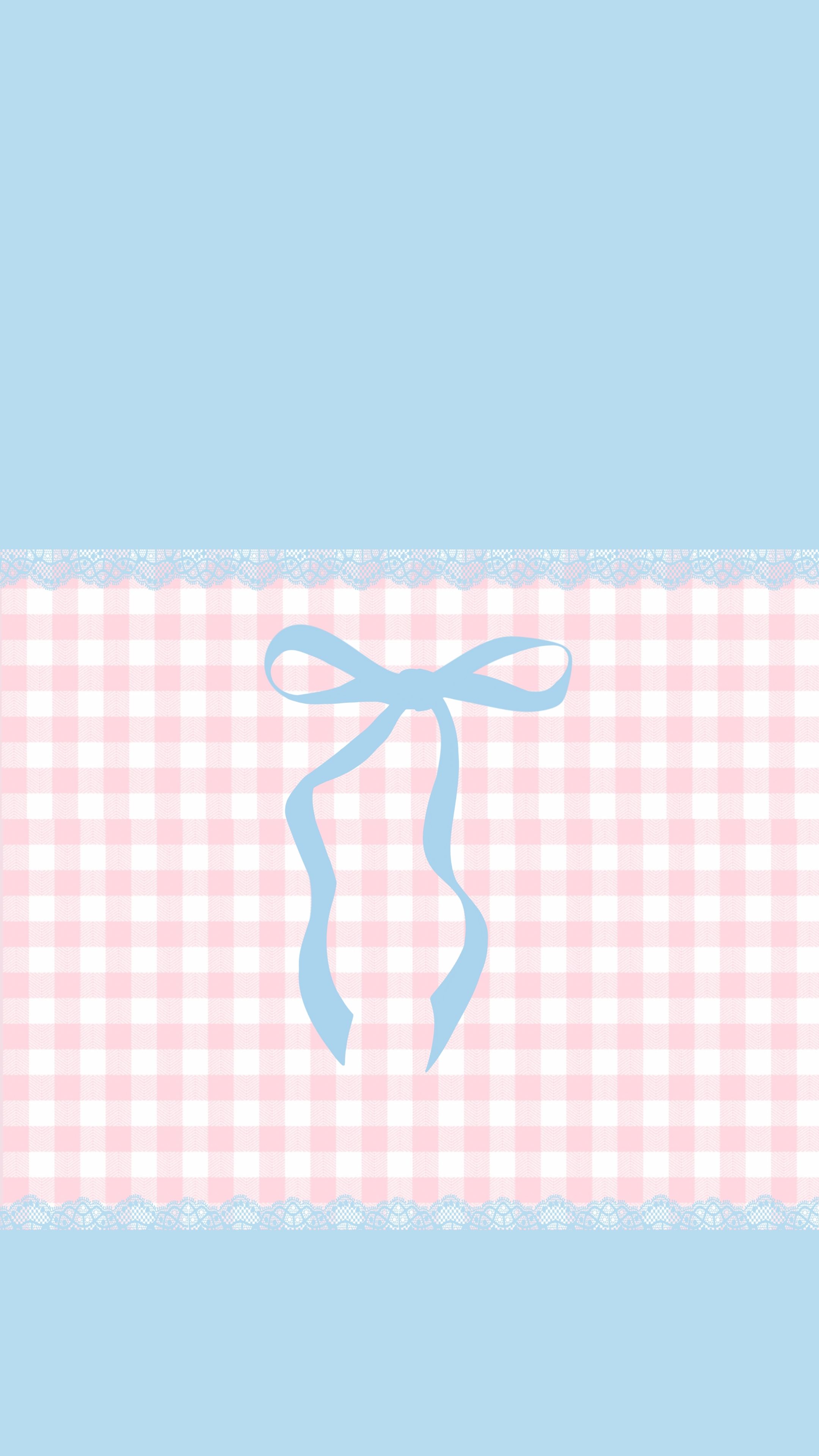 2160x3840 Blue Bow on Pink Checkered Pattern Background Wallpaper [250ed773adcb4594973c]