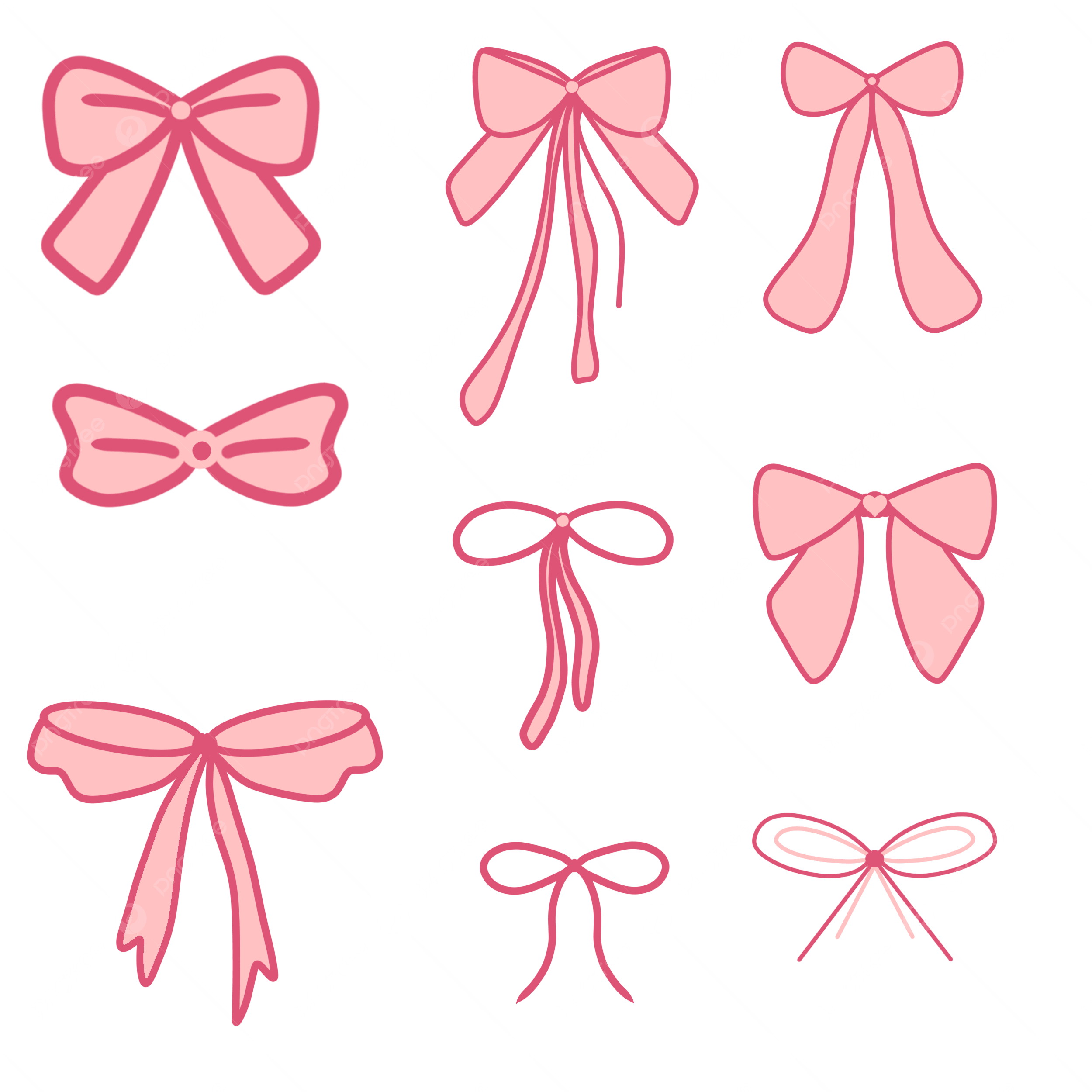 2500x2500 Elemen Pita Busur Busur Lucu Merah Muda Untuk Wallpaper Stiker, Pita, Busur, Imut PNG Transparan Clipart dan File PSD untuk Unduh Gratis