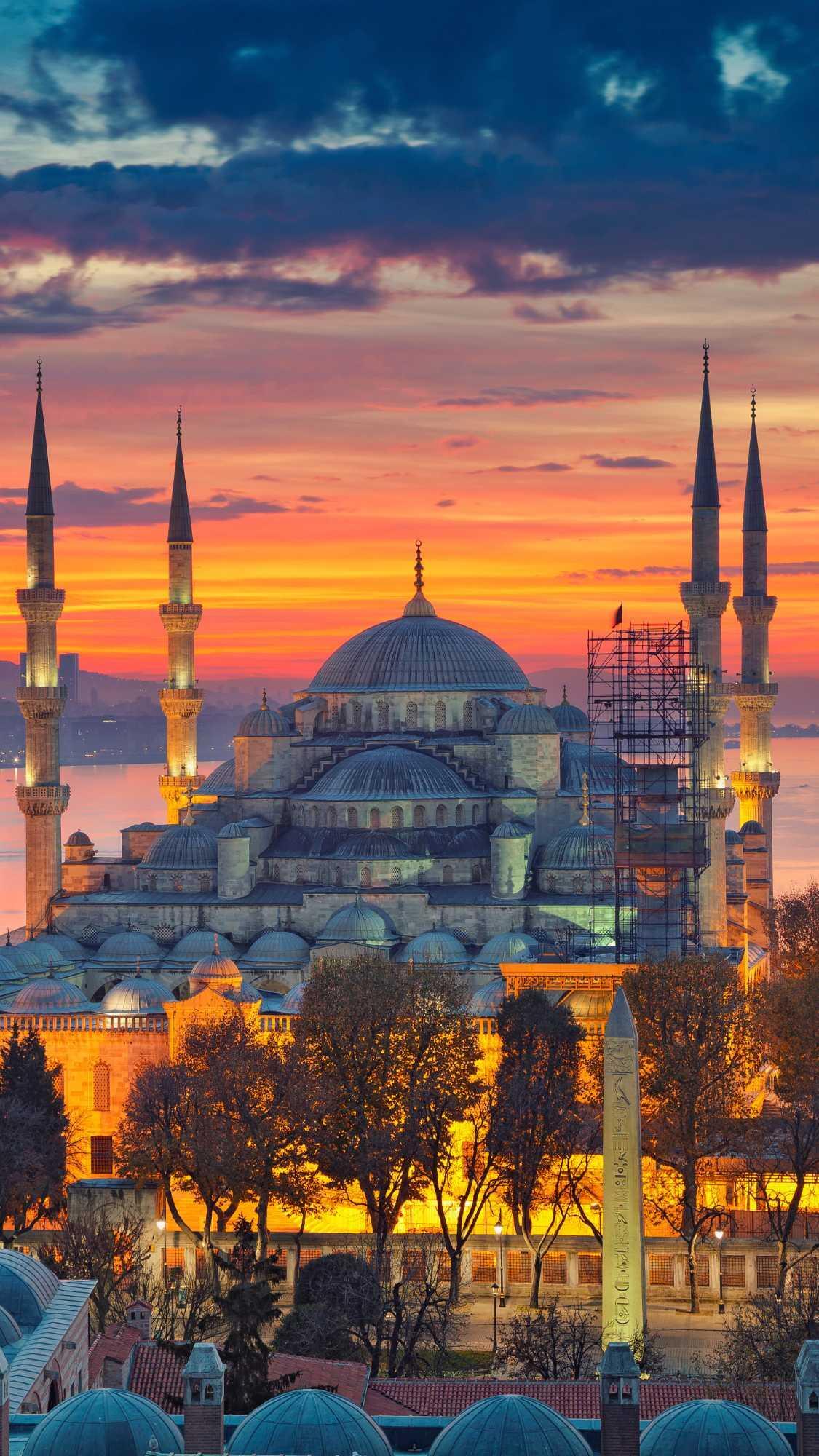 1125x2000 Istanbul Turkey Sunset Mosque