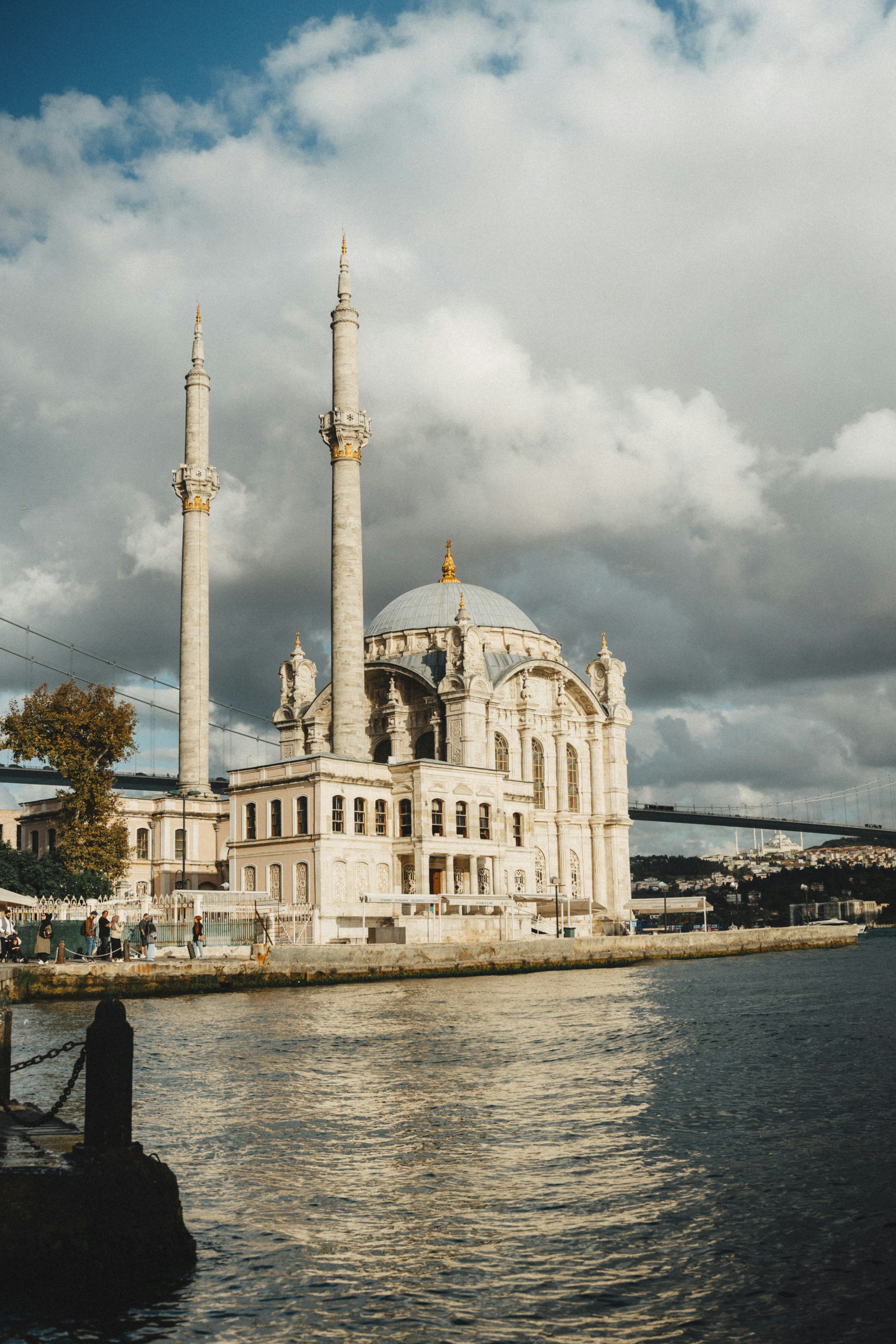 3000x4500 Ortaköy mosque on the bosphorus strait in istanbul. photo