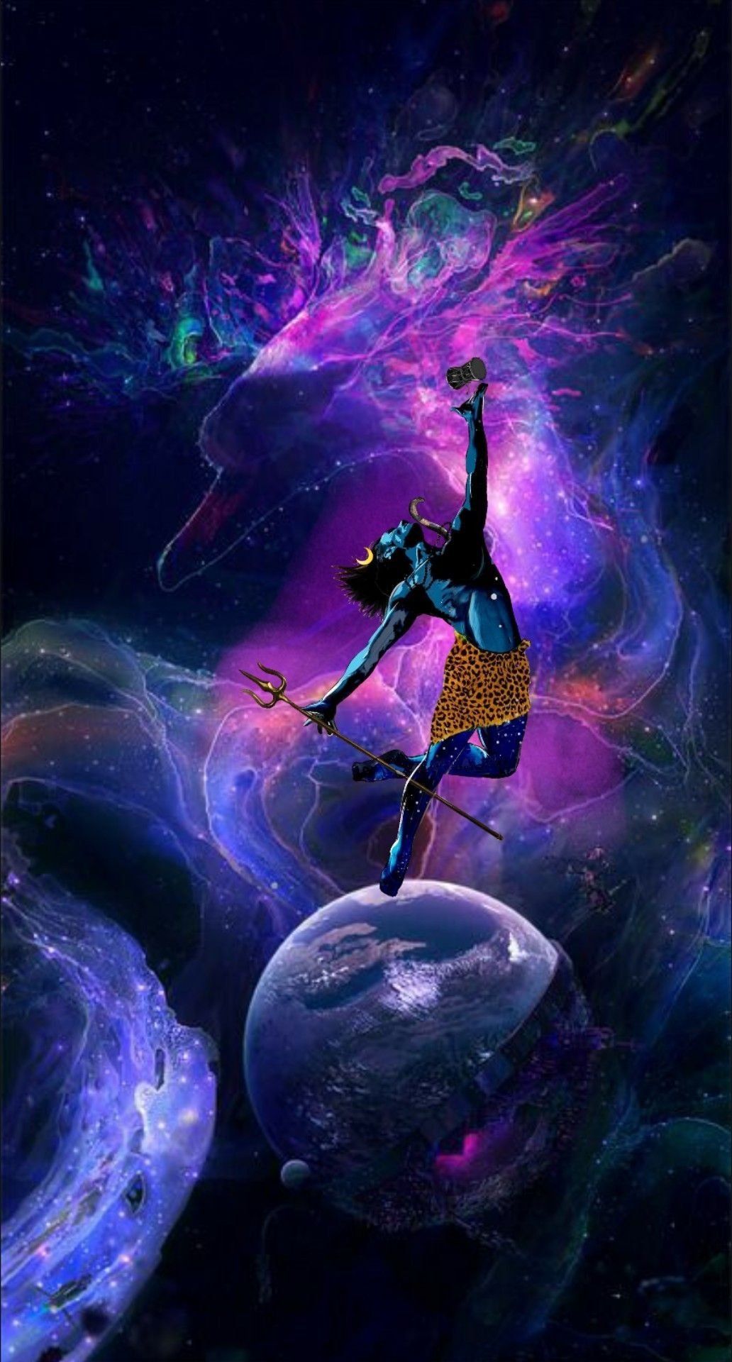 1032x1920 Space God Wallpaper
