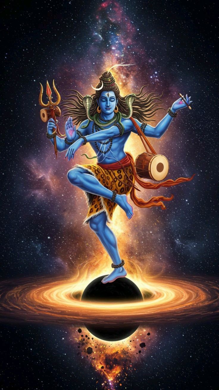 736x1308 Lord shiva in space universe. Lord shiva wallpaper space, Shiva in universe background, Crescent moon