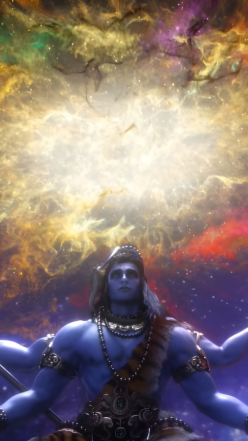 800x1422 Smite Shiva, Space Background, lord, god, mahadev, HD phone wallpaper