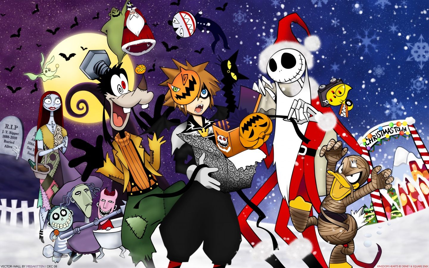 1440x900 Kingdom Hearts Halloween Town 4K UHD Wallpaper for UltraHD Desktop and TV
