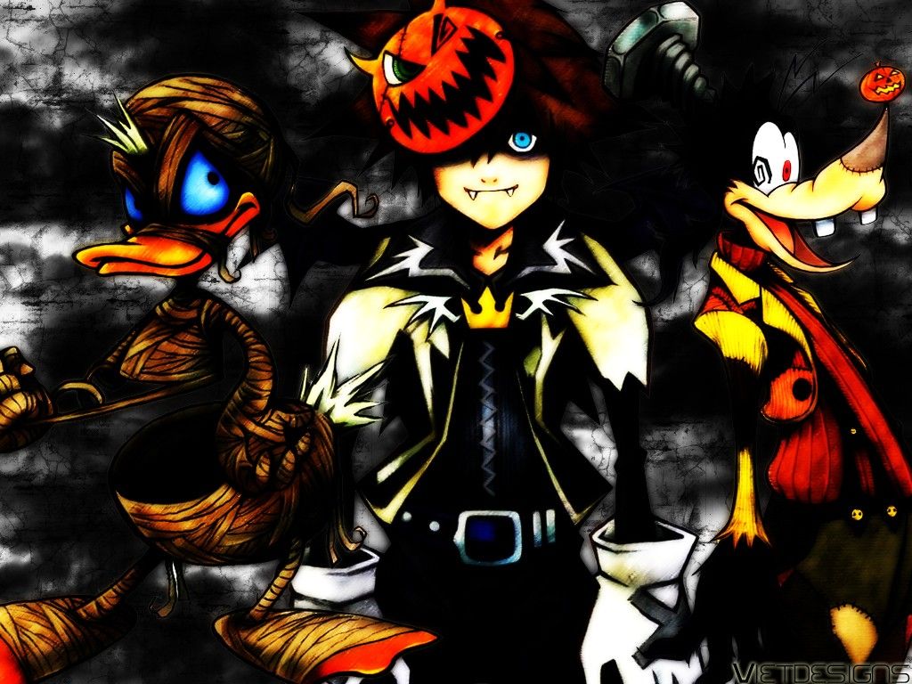 1024x768 Phone wallpaper: Kingdom Hearts, Disney, Video Game, Halloween, The Nightmare Before Christmas 1512272