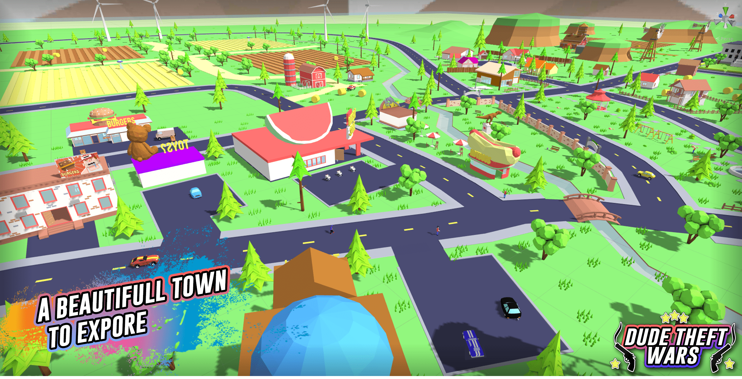 2500x1280 Dude Theft Wars: Online FPS Sandbox Simulator BETA Wallpaper