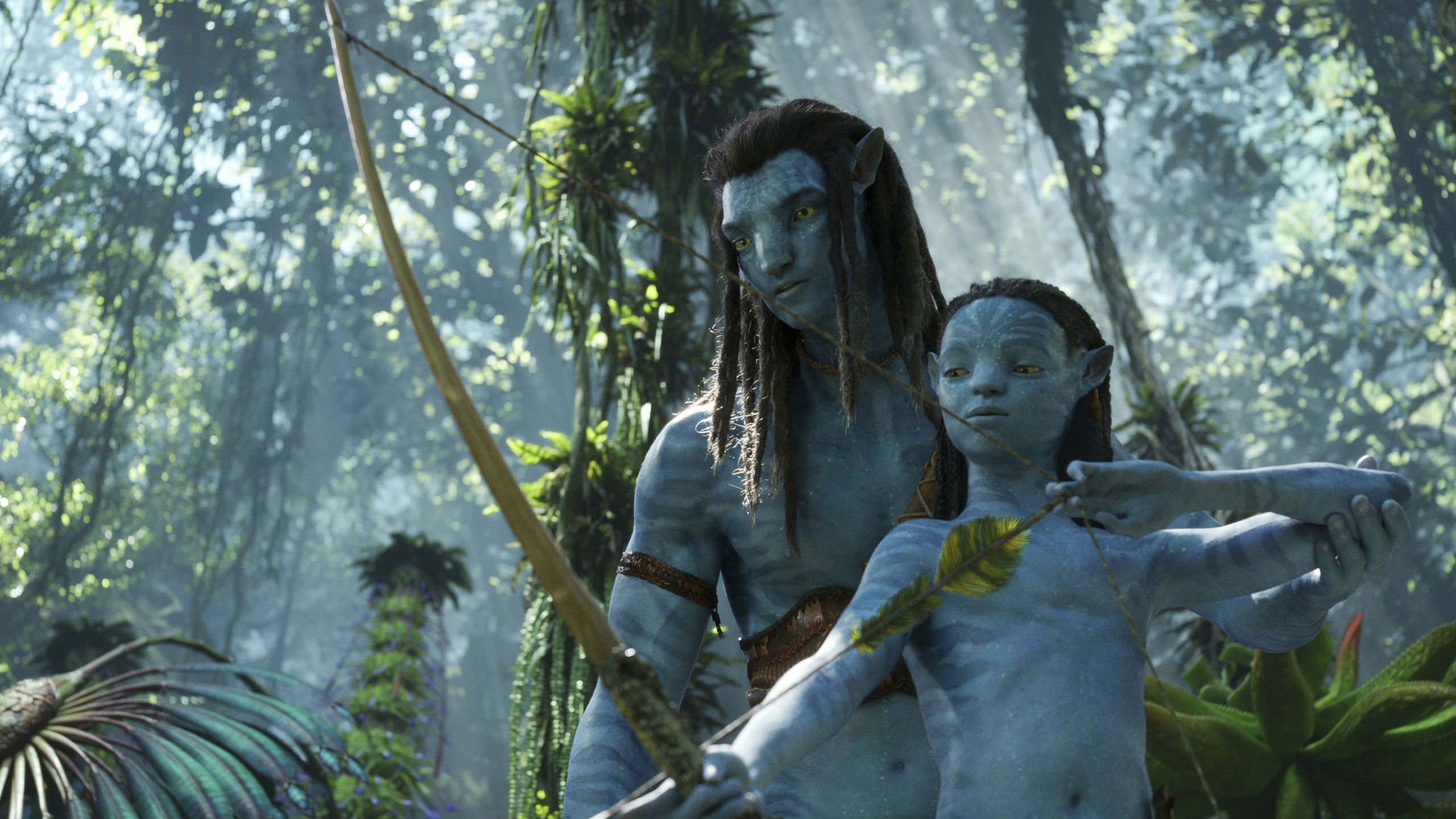 2560x1440 Zoe Saldana Neytiri Kate Winslet Ronal Sam Worthington Jake Sully Bailey Bass Tsireya Sigourney Weaver Kiri HD Avatar The Way of Water Wallpaper
