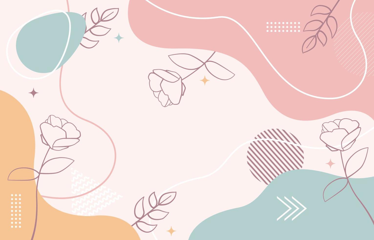 1531x980 Cute Nature Floral Flower Leaf Minimalist Girly Background Wallpaper