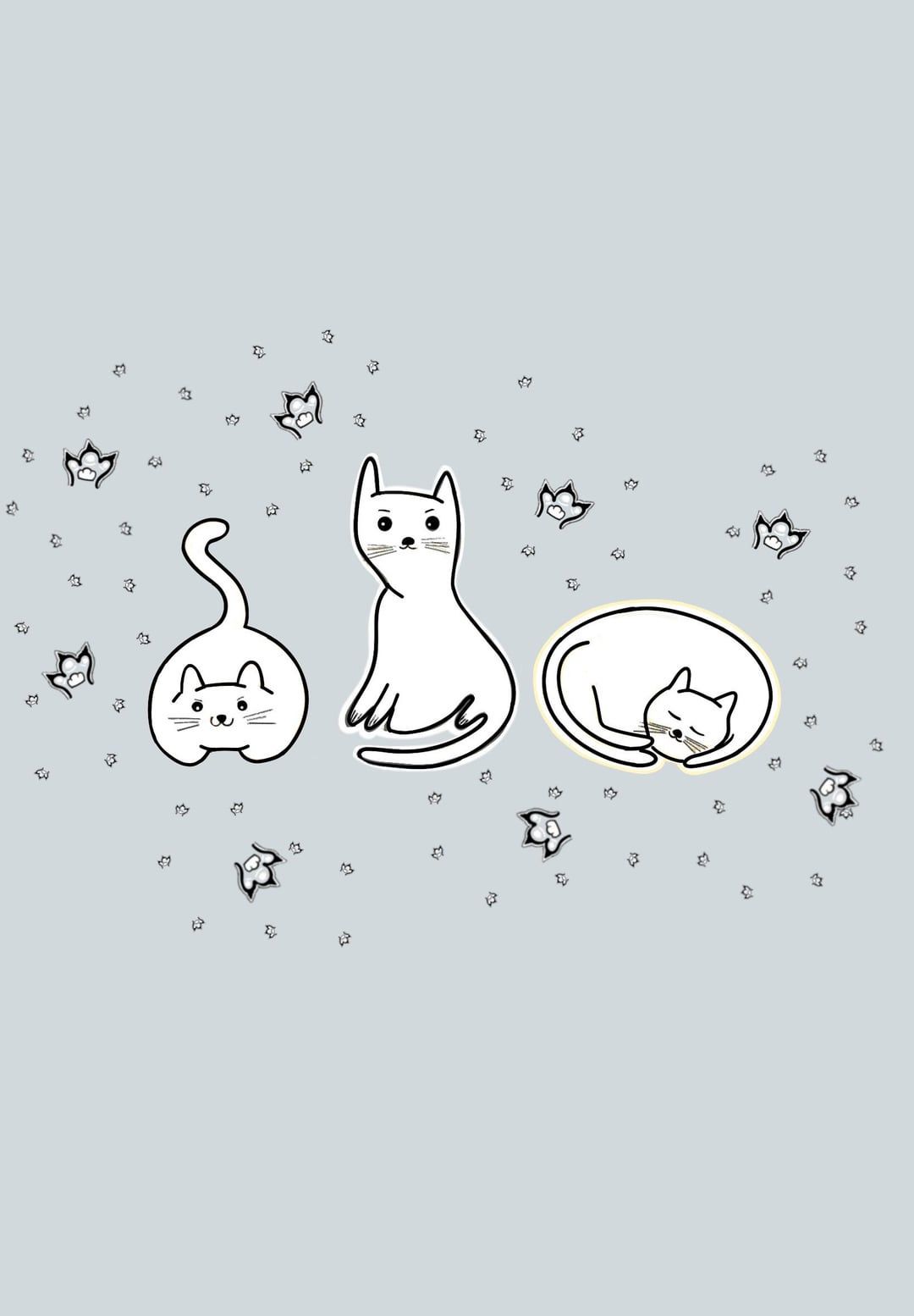1080x1554 Minimalist doodle wallpaper I've made for my iPad