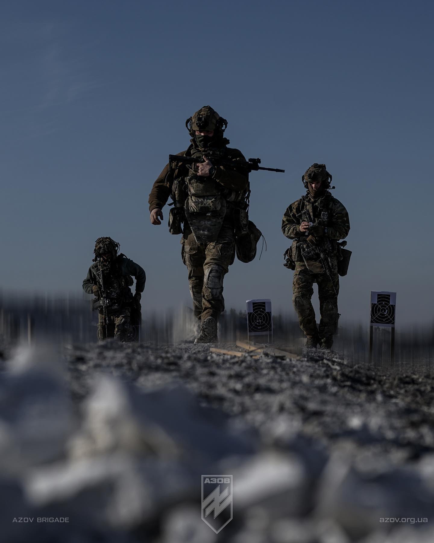 1440x1800 Soldiers from the Azov Assault Brigade of Ukrainian National Guard a shooting range, during recent training