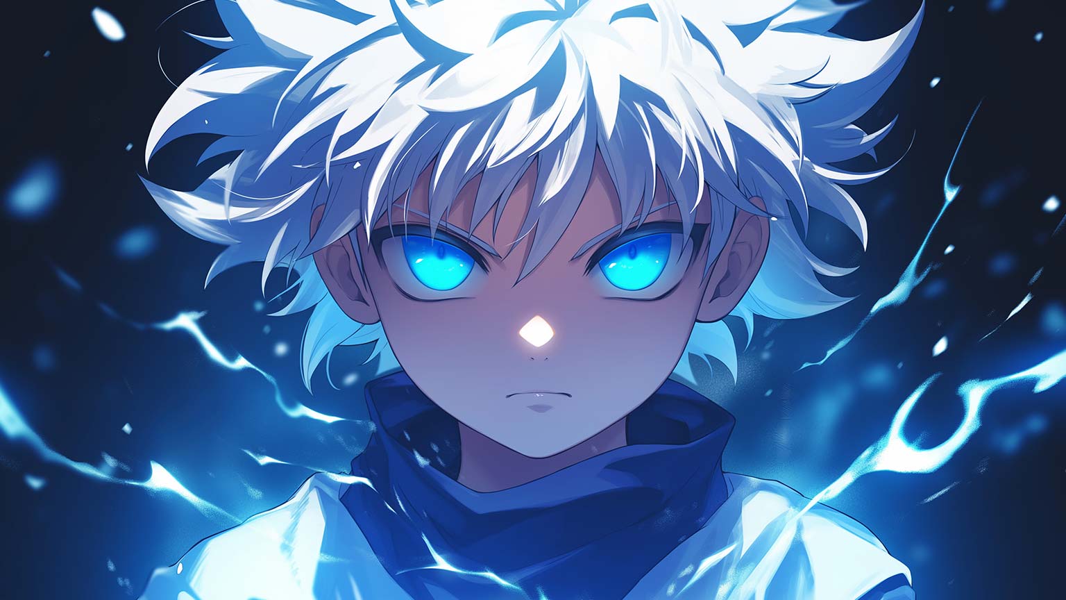 1536x864 HxH Killua Dark Blue Desktop Wallpaper HxH 4K Wallpaper