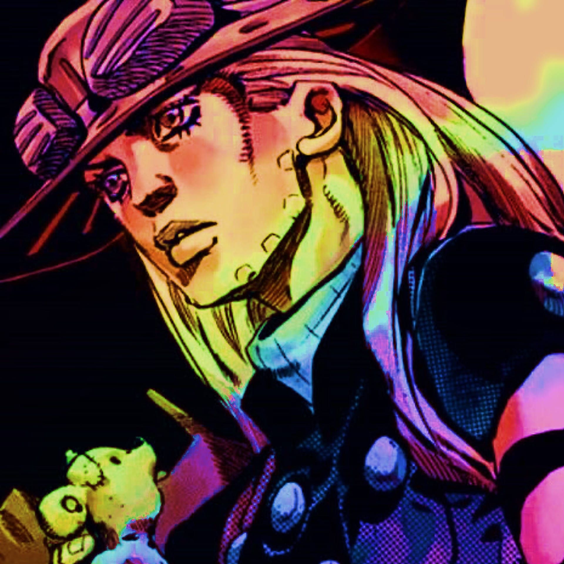 1920x1920 Download Gyro Zeppeli Rainbow Art Wallpaper