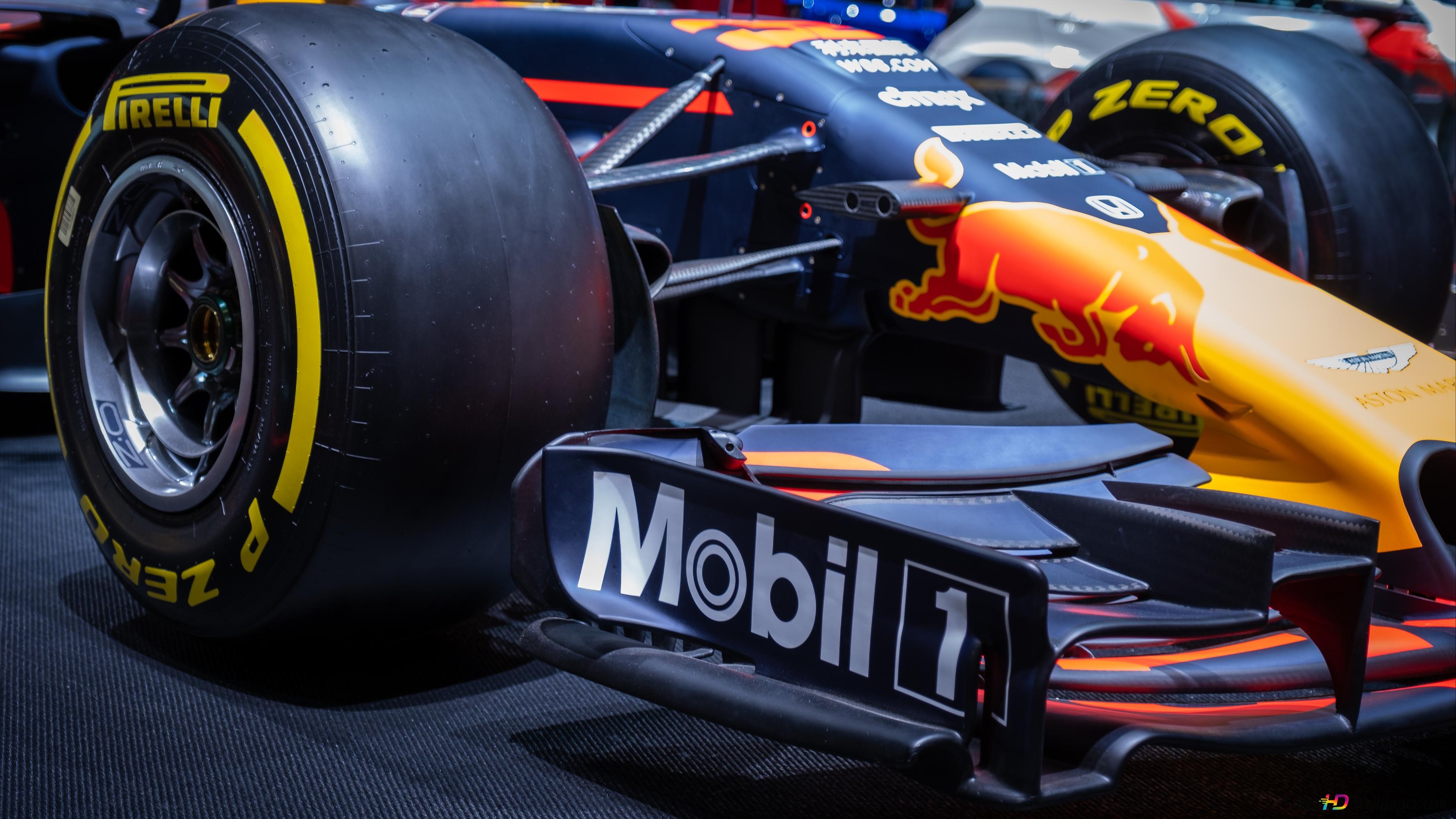 3554x1999 Black and orange F1 6K wallpaper download