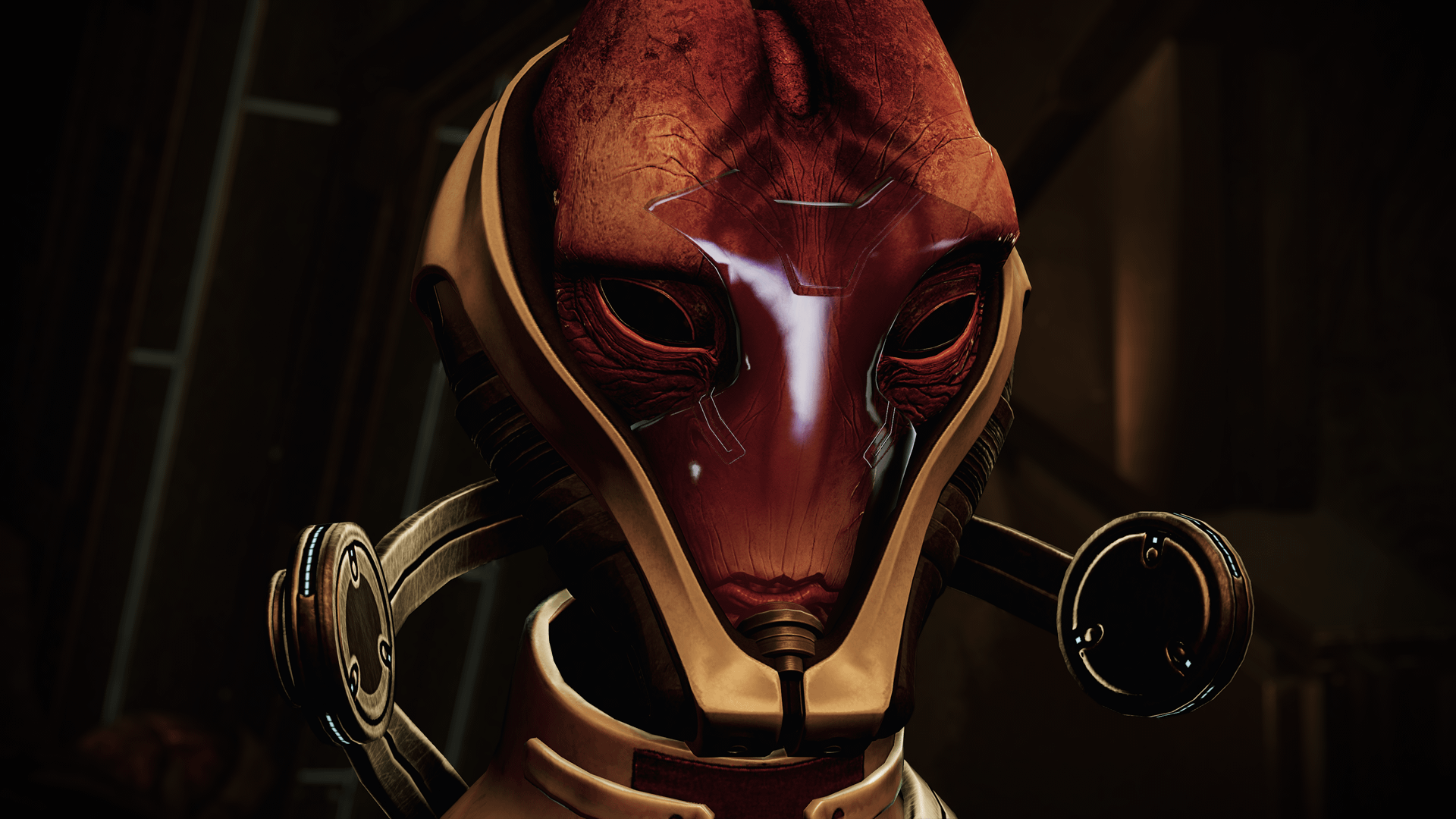 1920x1080 I'm surprised Mordin wasn't given the default Salarian helmet
