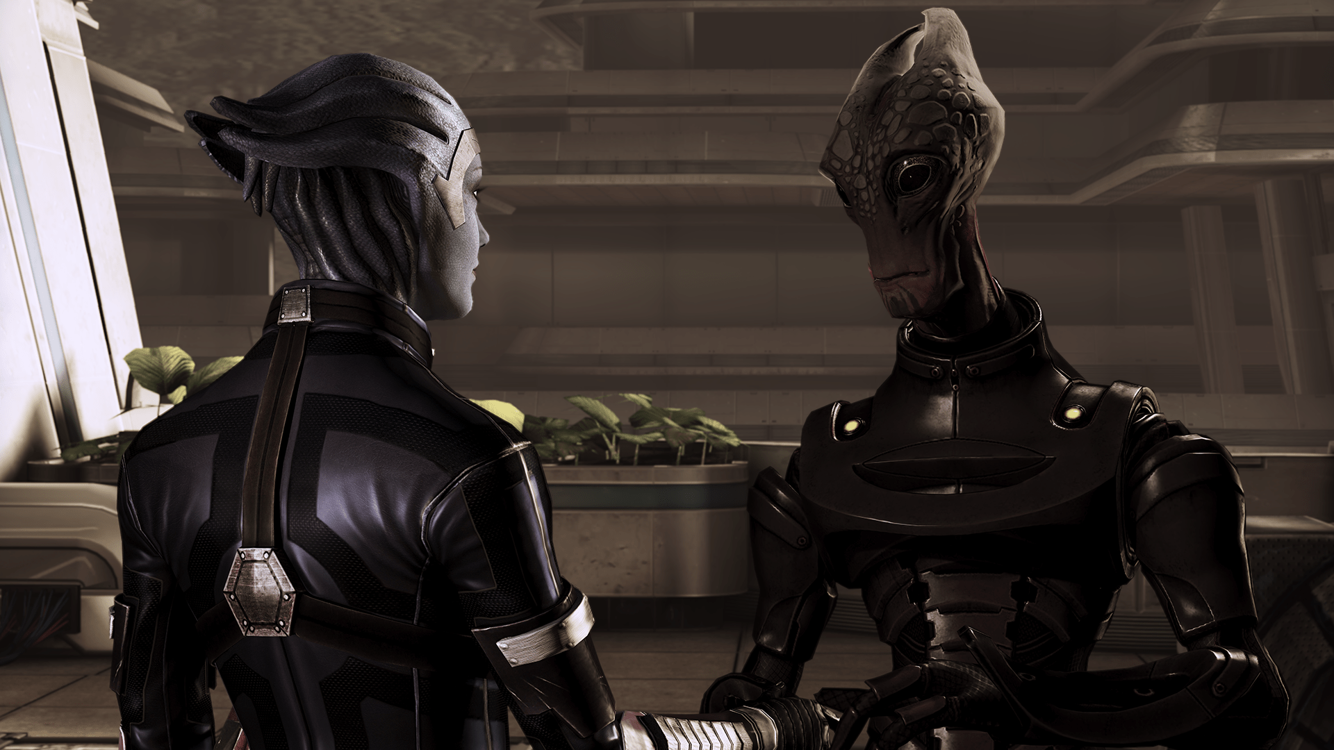 1920x1080 Mass Effect 3: Liara & Mordin Wallpaper Downloadx1080