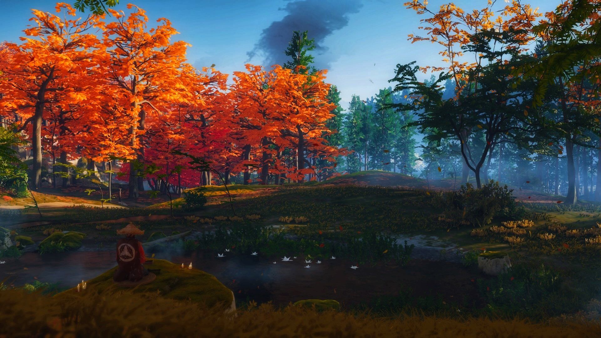 1920x1080 Download Forest Tree Lake Peace Video Game Japanese Ghost Of Tsushima HD Wallpaper