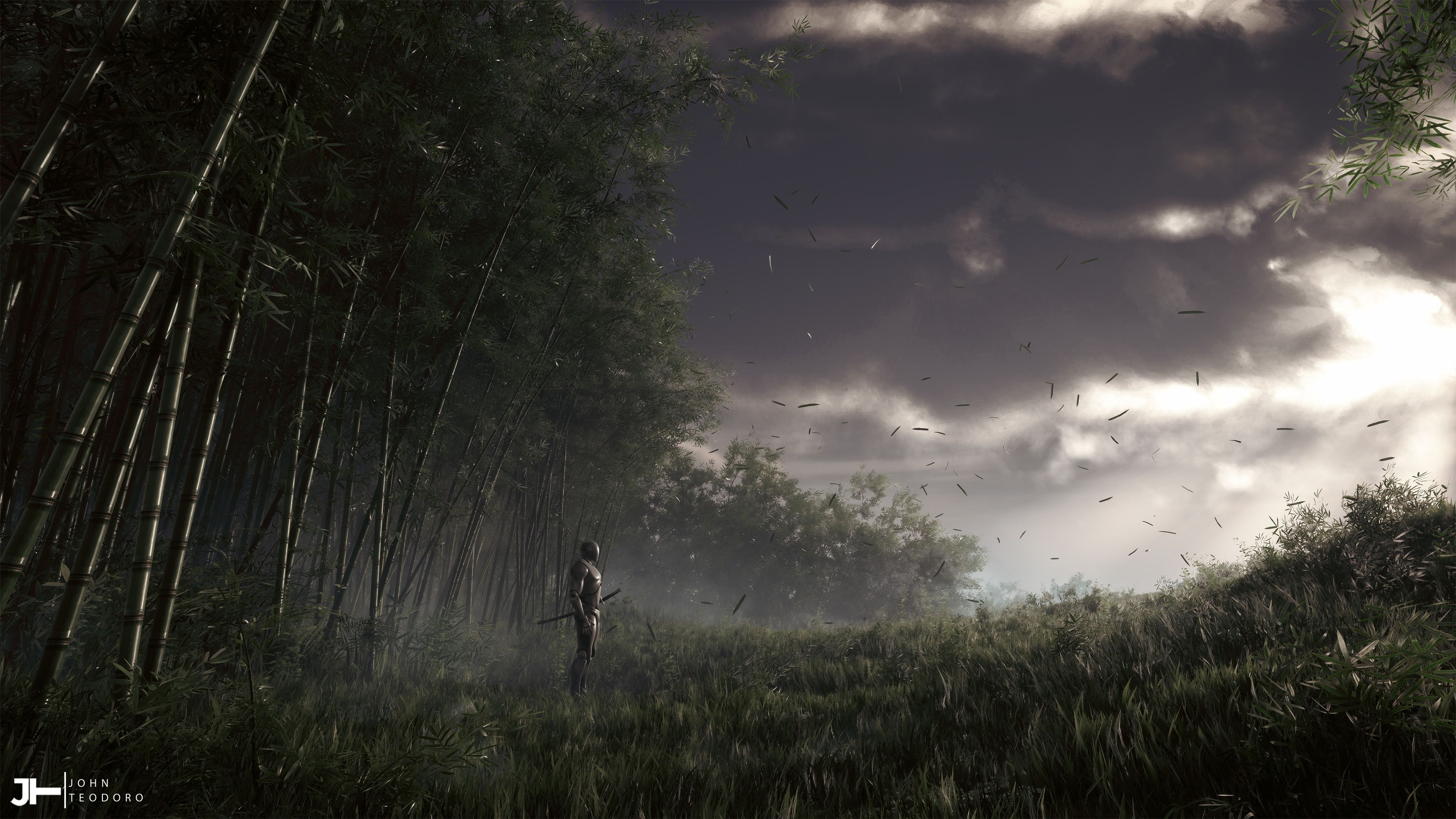 3840x2159 John Teodoro Forest Engine 4 of Tsushima Fan Art