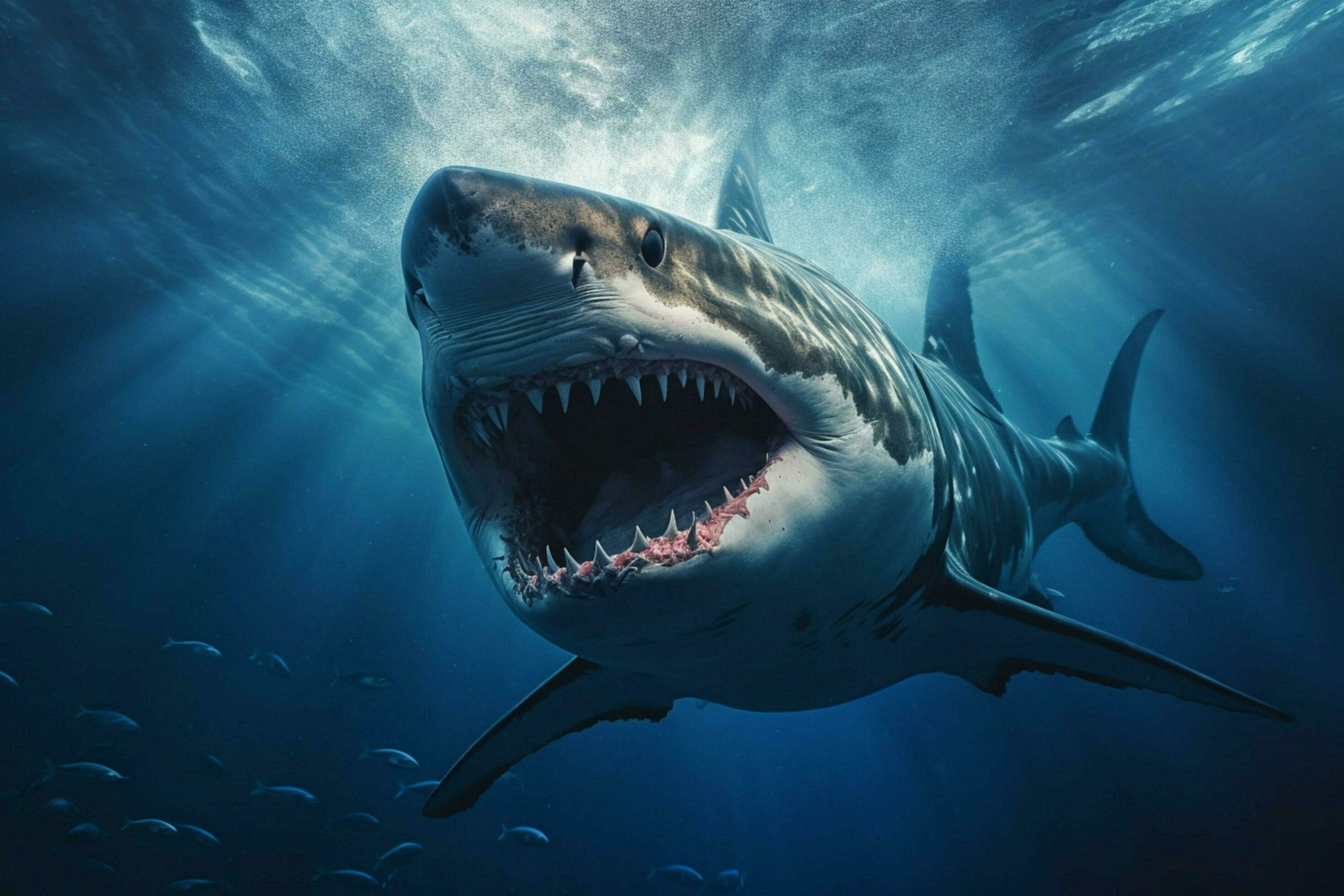 2940x1960 dangerous shark underwater