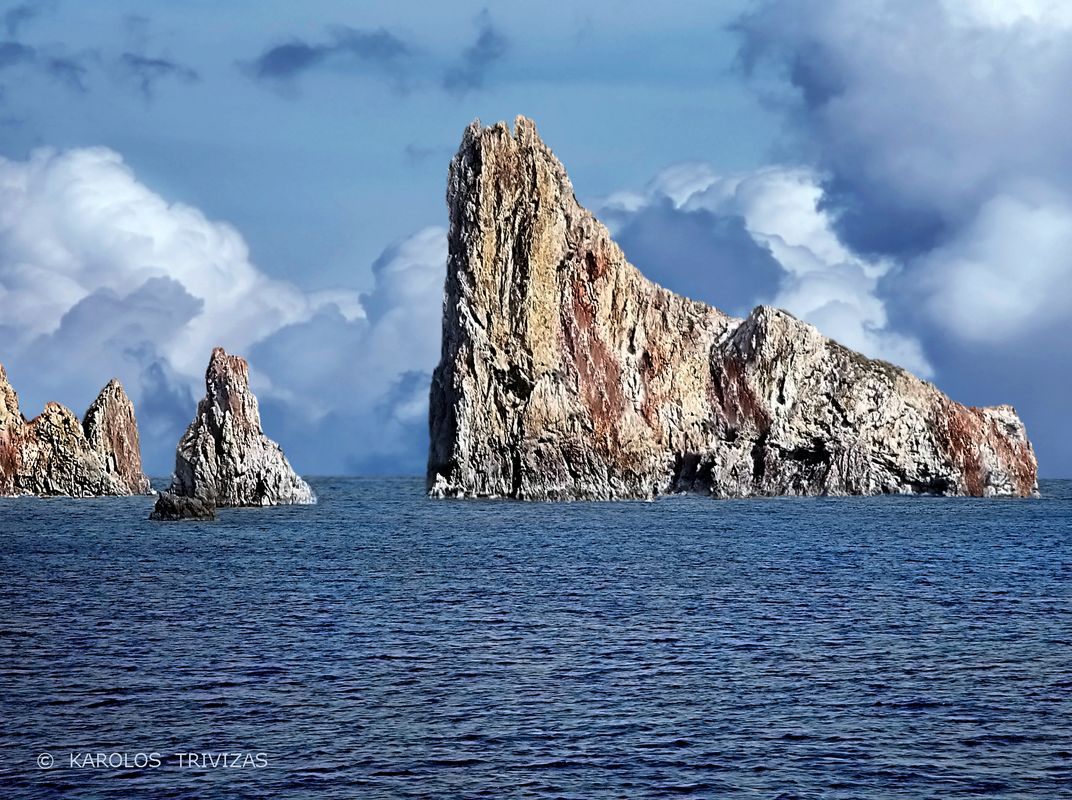 1072x800 SAILORS NIGHTMARE These rocks, located near Kimolos and Polyaigos islands in the Aegean Sea in Greece, are some of the most dangerous for navigation. Smithsonian Photo Contest