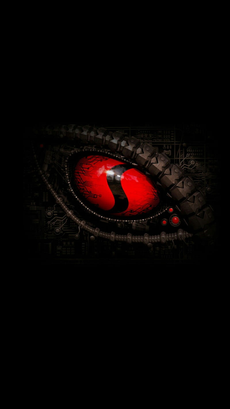 800x1422 Red eye, dark, HD phone wallpaper