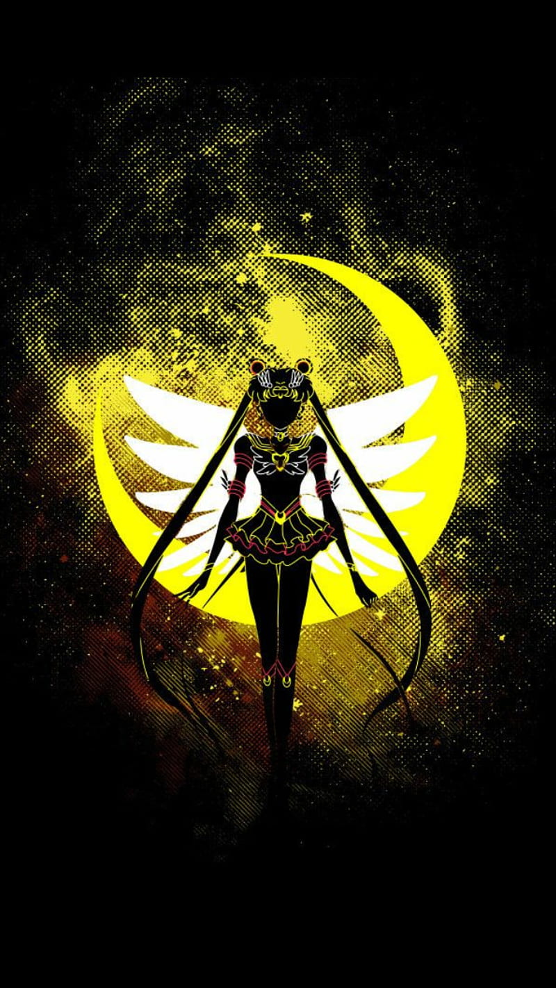 800x1422 Sailor Moon, aesthetic, anime, black, HD phone wallpaper
