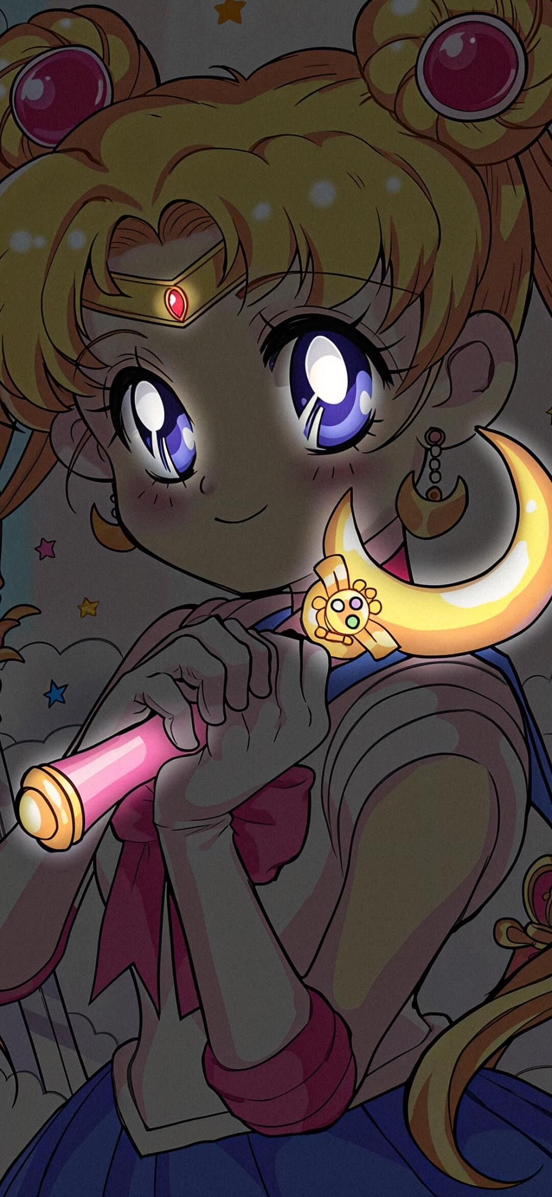 1080x2340 Sailor Moon Anime Girl 4k iPhone Wallpaper