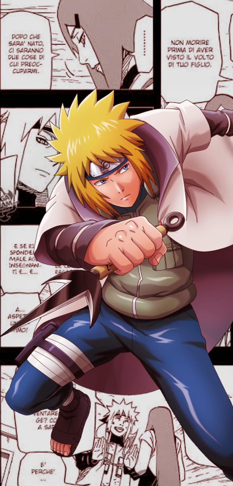 800x1664 HD minato manga wallpaper